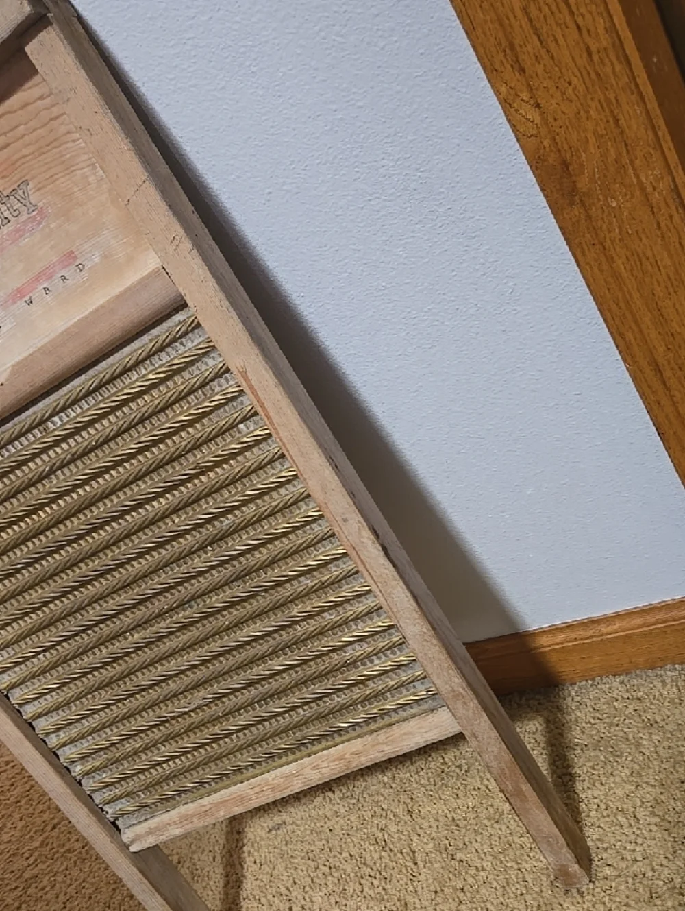Vintage Wards Standard Quality Brass Washboard Antique Farmhouse Decor Home